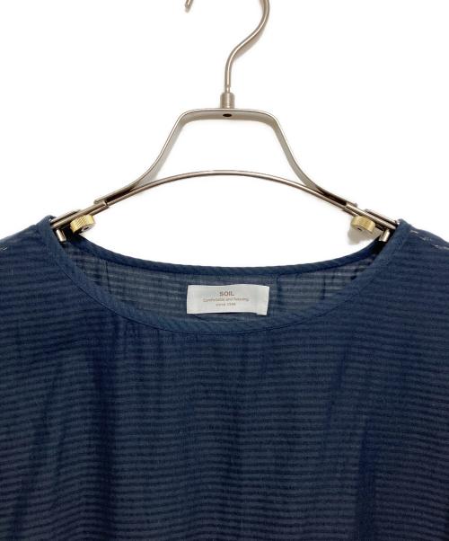SOIL（ソイル）SOIL (ソイル) コットンボイル ワンピース ネイビー サイズ:SIZE2の古着・服飾アイテム