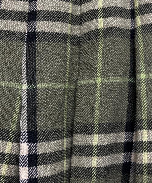 BURBERRY BLUE LABEL（バーバリー ブルー レーベル）BURBERRY BLUE LABEL (バーバリー ブルー レーベル) ノバチェック ラップスカート グリーン サイズ:36の古着・服飾アイテム