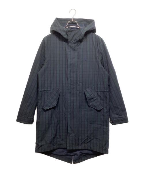 FRED PERRY（フレッドペリー）FRED PERRY (フレッドペリー) ウォーター リペレント フィッシュテール パーカー ネイビー×グリーン サイズ:Lの古着・服飾アイテム