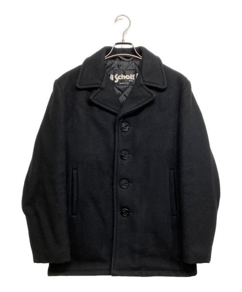 Schott（ショット）Schott (ショット) SINGLE PEA COAT/シングル ピーコート ブラック サイズ:36の古着・服飾アイテム