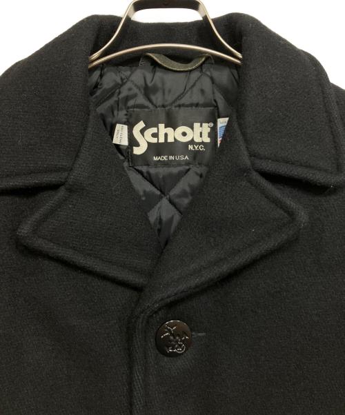 Schott（ショット）Schott (ショット) SINGLE PEA COAT/シングル ピーコート ブラック サイズ:36の古着・服飾アイテム