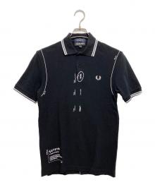 FRED PERRY×GATE194（フレッドペリー）の古着「プリントポロシャツ」｜ブラック