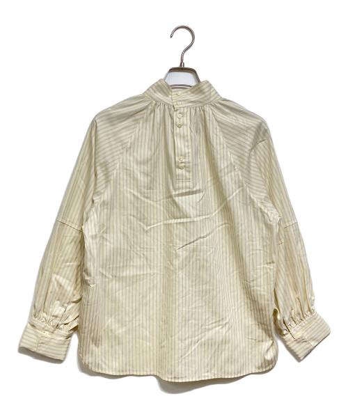 MACPHEE（マカフィー）MACPHEE (マカフィー) ブラッシュドコットンツイル ハイネックブラウス イエロー サイズ:36の古着・服飾アイテム