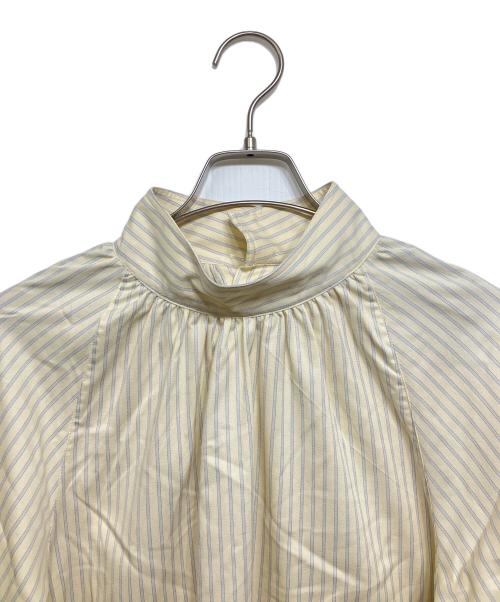 MACPHEE（マカフィー）MACPHEE (マカフィー) ブラッシュドコットンツイル ハイネックブラウス イエロー サイズ:36の古着・服飾アイテム