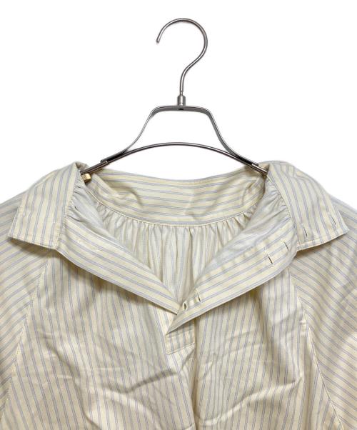 MACPHEE（マカフィー）MACPHEE (マカフィー) ブラッシュドコットンツイル ハイネックブラウス イエロー サイズ:36の古着・服飾アイテム