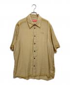 DIESELディーゼル）の古着「S-Simply-SS-Lhba Shirt In Crinkled Nylon-Viscose」｜ベージュ