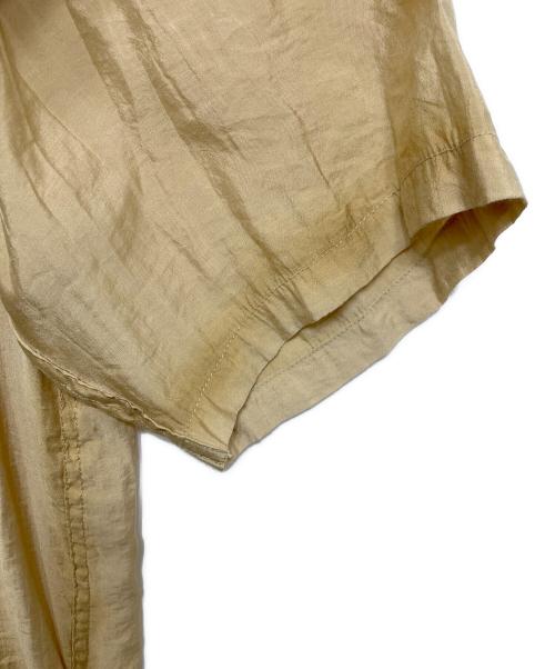 DIESEL（ディーゼル）DIESEL (ディーゼル) S-Simply-SS-Lhba Shirt In Crinkled Nylon-Viscose ベージュ サイズ:48の古着・服飾アイテム