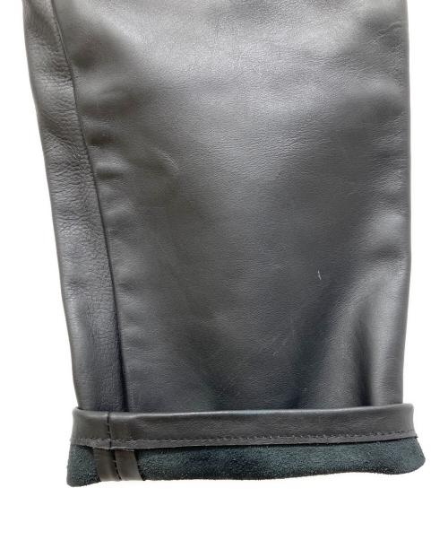Schott（ショット）Schott (ショット) ストレートレザーパンツ ブラック サイズ:32の古着・服飾アイテム