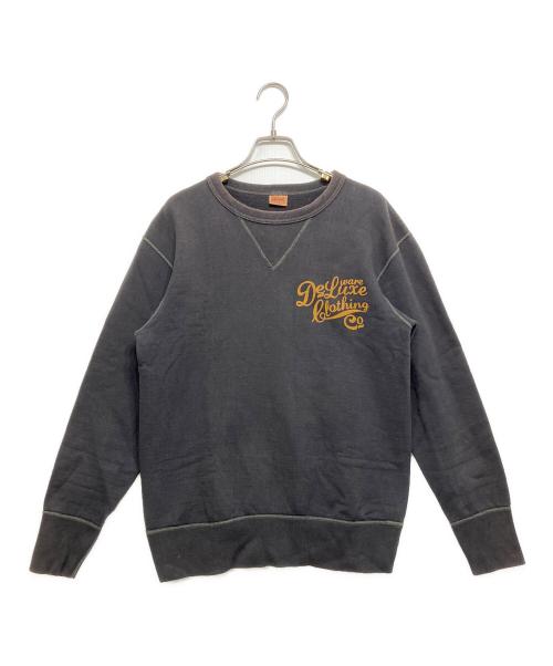 Deluxeware（デラックスウェア）Deluxeware (デラックスウェア) Vガゼットスウェット ブラック サイズ:Mの古着・服飾アイテム