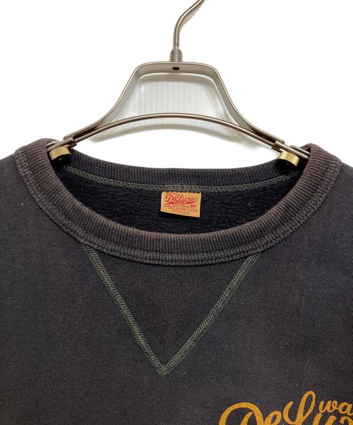 Deluxeware（デラックスウェア）Deluxeware (デラックスウェア) Vガゼットスウェット ブラック サイズ:Mの古着・服飾アイテム