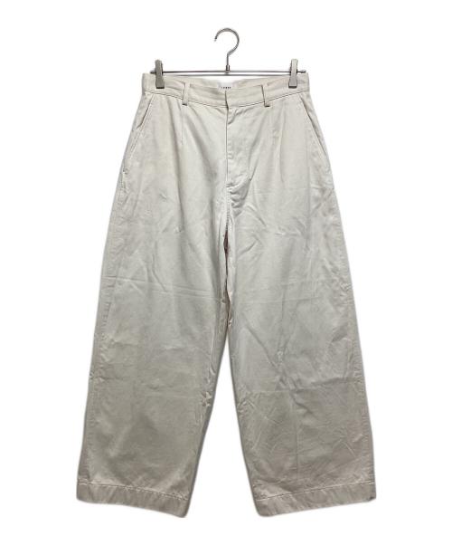 LOEFF（ロエフ）LOEFF (ロエフ) サテン バギーパンツ ホワイト サイズ:2の古着・服飾アイテム