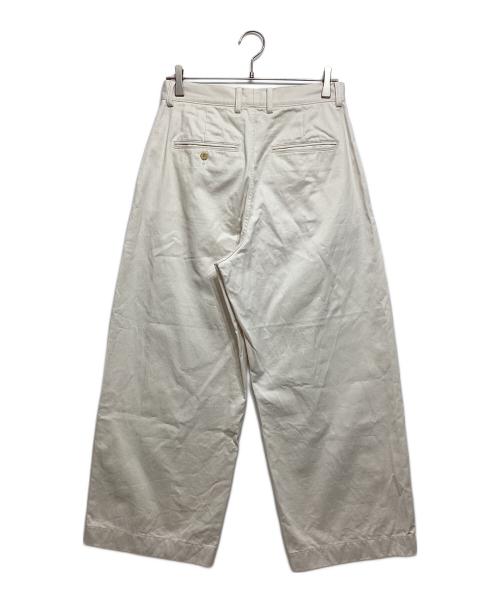 LOEFF（ロエフ）LOEFF (ロエフ) サテン バギーパンツ ホワイト サイズ:2の古着・服飾アイテム