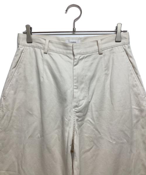 LOEFF（ロエフ）LOEFF (ロエフ) サテン バギーパンツ ホワイト サイズ:2の古着・服飾アイテム