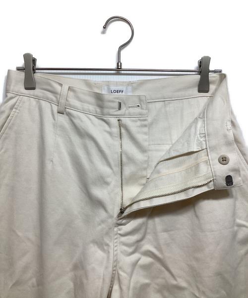 LOEFF（ロエフ）LOEFF (ロエフ) サテン バギーパンツ ホワイト サイズ:2の古着・服飾アイテム