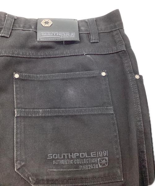 SOUTHPOLE（サウスポール）SOUTHPOLE (サウスポール) カットデザインデニムパンツ ブラック サイズ:SIZE W36の古着・服飾アイテム