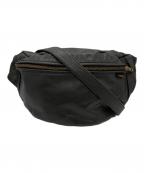 VANSONバンソン）の古着「レザーボディーバッグ」｜ブラック