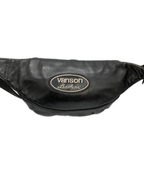 VANSON（バンソン）VANSON (バンソン) レザーボディーバッグ ブラックの古着・服飾アイテム