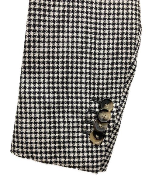 LOEWE（ロエベ）LOEWE (ロエベ) ウールシルクダブルブレストジャケット ホワイト×ブラック サイズ:SIZE 48の古着・服飾アイテム