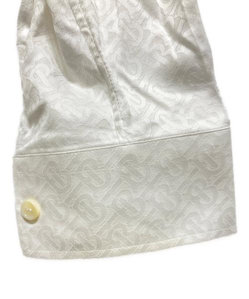 BURBERRY（バーバリー）BURBERRY (バーバリー) TBモノグラム総柄ドレスシャツ ホワイト サイズ:15/38の古着・服飾アイテム