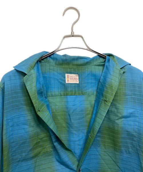 TOWN CRAFT（タウンクラフト）TOWN CRAFT (タウンクラフト) ヴィンテージ オープンカラーシャツ グリーン サイズ:Mの古着・服飾アイテム