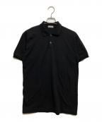 COMME des GARCONS HOMMEコムデギャルソン オム）の古着「コットンリネンポロシャツ」｜ブラック