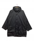 Barbourバブアー）の古着「OVERSIZED HIKING WAX フーデッドコート」｜ブラック