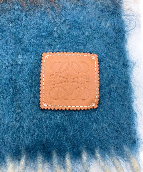 LOEWE（ロエベ）LOEWE (ロエベ) ストライプスカーフ ネイビーの古着・服飾アイテム