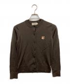 maison kitsuneメゾンキツネ）の古着「FOX HEAD PATCH CARDIGAN」｜ブラウン