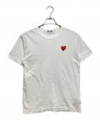 PLAY COMME des GARCONSプレイコムデギャルソン）の古着「ハートワッペンTシャツ」｜ホワイト