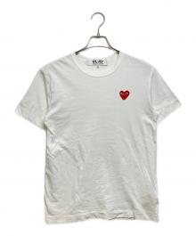 PLAY COMME des GARCONS（プレイコムデギャルソン）の古着「ハートワッペンTシャツ」｜ホワイト