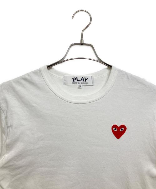 PLAY COMME des GARCONS（プレイコムデギャルソン）PLAY COMME des GARCONS (プレイコムデギャルソン) ハートワッペンTシャツ ホワイト サイズ:Mの古着・服飾アイテム