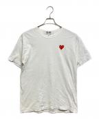 PLAY COMME des GARCONSプレイコムデギャルソン）の古着「ハートワッペンTシャツ」｜ホワイト