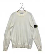 STONE ISLANDストーンアイランド）の古着「ロゴワッペンクルーネックニット」｜ホワイト