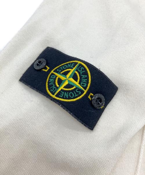 STONE ISLAND（ストーンアイランド）STONE ISLAND (ストーンアイランド) ロゴワッペンクルーネックニット ホワイト サイズ:Mの古着・服飾アイテム