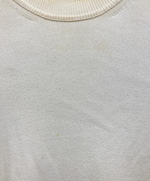 STONE ISLAND（ストーンアイランド）STONE ISLAND (ストーンアイランド) ロゴワッペンクルーネックニット ホワイト サイズ:Mの古着・服飾アイテム