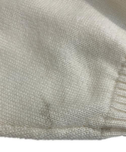 STONE ISLAND（ストーンアイランド）STONE ISLAND (ストーンアイランド) ロゴワッペンクルーネックニット ホワイト サイズ:Mの古着・服飾アイテム
