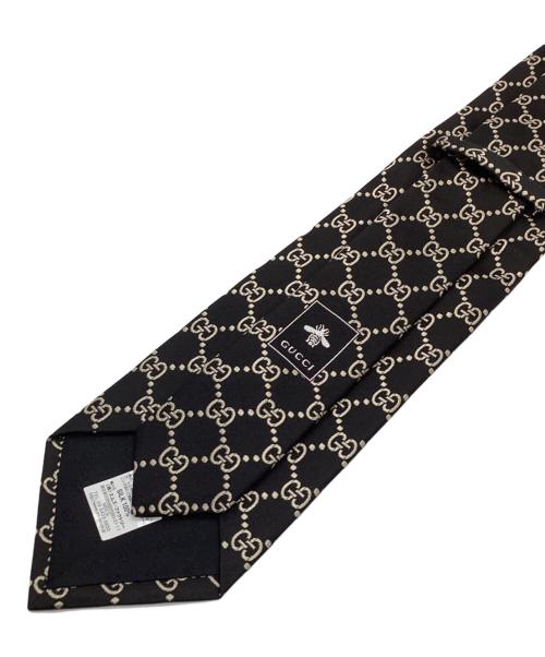 GUCCI（グッチ）GUCCI (グッチ) GG総柄ネクタイ ブラック サイズ:148×8cmの古着・服飾アイテム