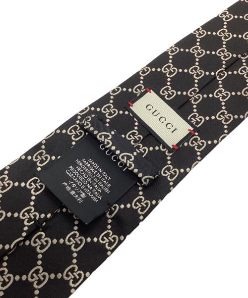 GUCCI（グッチ）GUCCI (グッチ) GG総柄ネクタイ ブラック サイズ:148×8cmの古着・服飾アイテム
