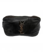 Saint Laurent Parisサンローランパリ）の古着「カサンドラ レザーボディバッグ」｜ブラック