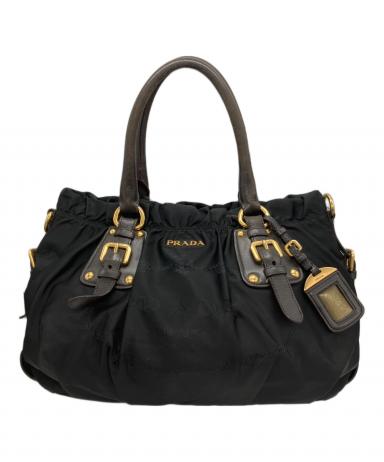 中古・古着通販】PRADA (プラダ) ロゴジャガードナイロントートバッグ