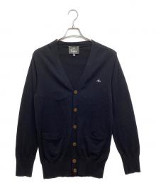 Vivienne Westwood man（ヴィヴィアン ウェストウッド マン）の古着「オーブ刺繍コットンリネンカーディガン」｜ブラック