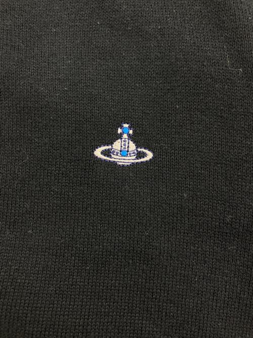 Vivienne Westwood man（ヴィヴィアン ウェストウッド マン）Vivienne Westwood man (ヴィヴィアン ウェストウッド マン) オーブ刺繍コットンリネンカーディガン ブラック サイズ:44の古着・服飾アイテム
