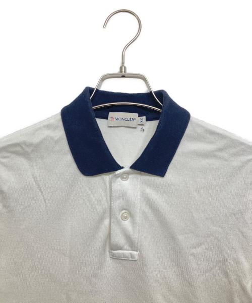 MONCLER（モンクレール）MONCLER (モンクレール) ポロシャツ ホワイト サイズ:XSの古着・服飾アイテム