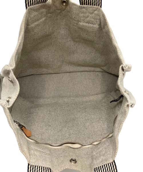 HERMES（エルメス）HERMES (エルメス) ニューフールトゥMM トートバッグ ホワイト×ブラックの古着・服飾アイテム