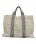 HERMES (エルメス) ニューフールトゥMM トートバッグ ホワイト×ブラック：12000円