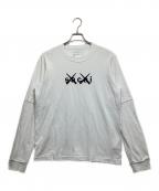 sacai×KAWSサカイ×カウズ）の古着「Flock Print Long Sleeve T-Shirt」｜ホワイト