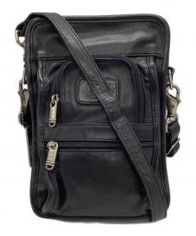 TUMI（トゥミ）の古着「ALPHA 3 ポケット・バッグ・スモール レザー」｜ブラック