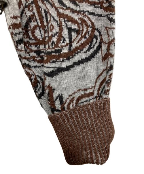 Vivienne Westwood RED LABEL（ヴィヴィアンウエストウッドレッドレーベル）Vivienne Westwood RED LABEL (ヴィヴィアンウエストウッドレッドレーベル) ORB REPEATニット グレー×ブラウン サイズ:00の古着・服飾アイテム
