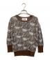 Vivienne Westwood RED LABEL（ヴィヴィアンウエストウッドレッドレーベル）の古着「ORB REPEATニット」｜グレー×ブラウン