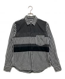 BLACK COMME des GARCONS（ブラックコムデギャルソン）の古着「パッチワークチェックシャツ」｜ブラック